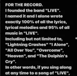 Ed posts on Instagram that he IS Līve